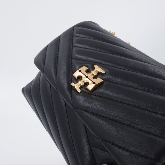 Tory Burch Kira Chevron Convertible Leather Small Crossbody Bag Black - no tags - Picture 5 of 10